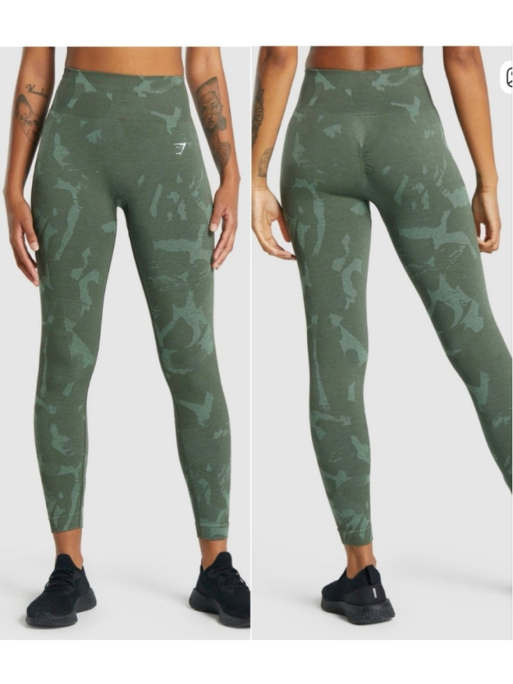 Gymshark Women’s Adapt Camo Compression Leggings, Approx Size XS, EUC